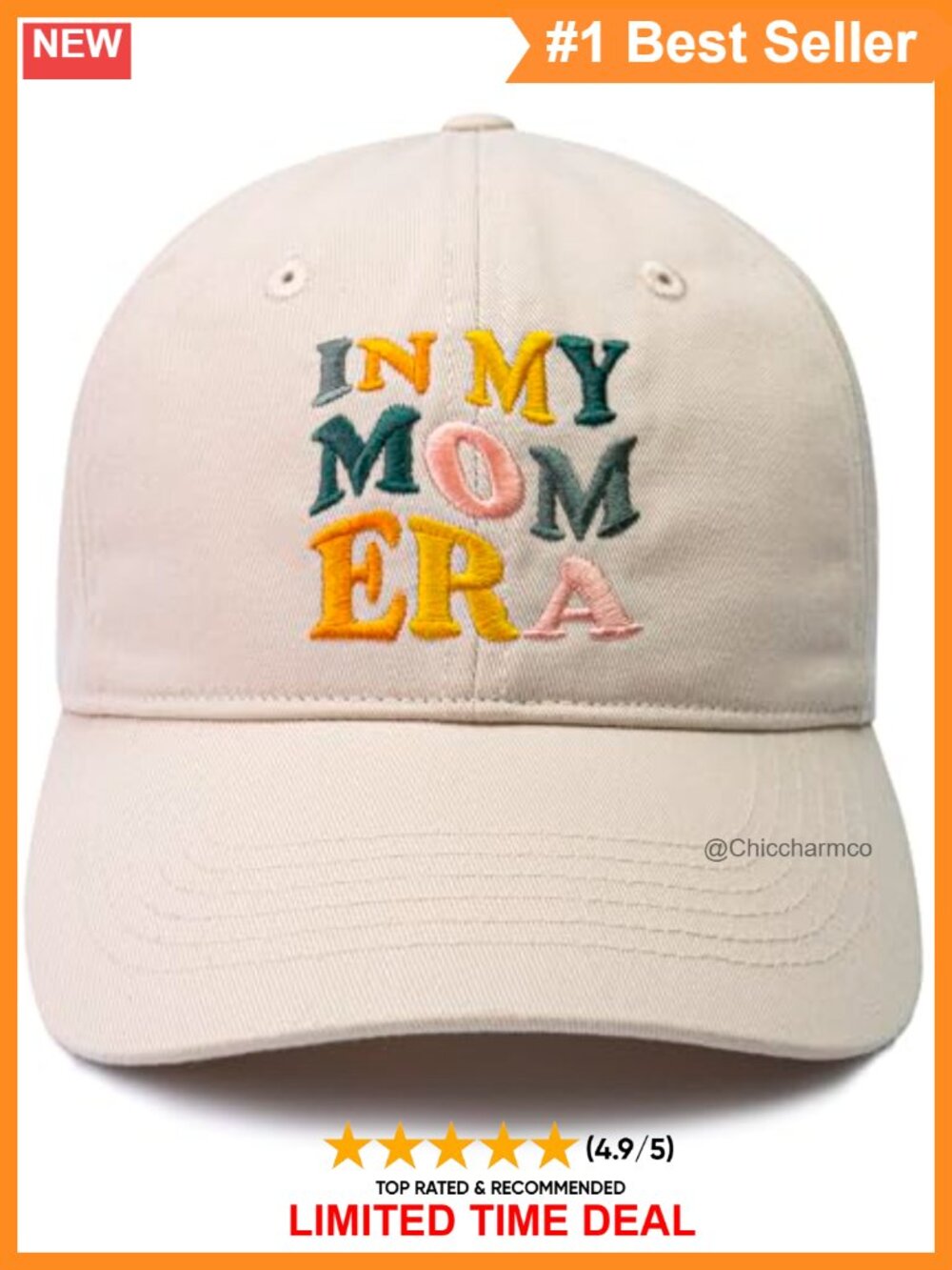 Embroidered Mom Era Baseball Hat Adjustable Cotton
